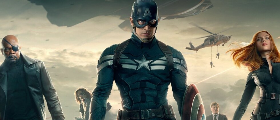 capitão américa, viúva negra, soldado invernal, nick fury no campo de batalha