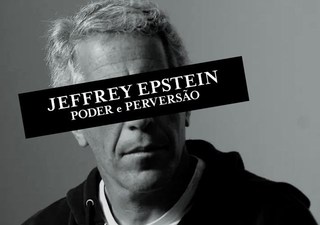 jeffrey epstein com o nome da série em seu rosto