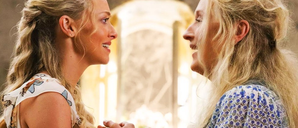 Amanda Seyfried e Meryl Streep em Mamma Mia