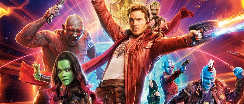 guardiões das galáxias em formação no filme volume 2