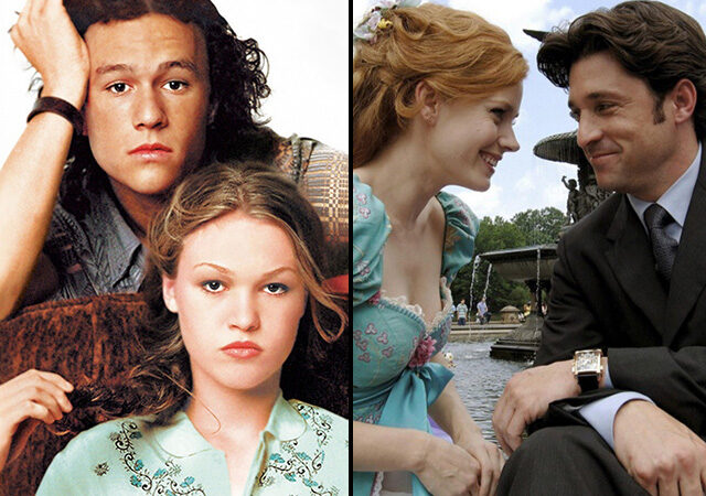 montagem com os protagonistas de "10 coisas que eu odeio em você" e "Encantada"