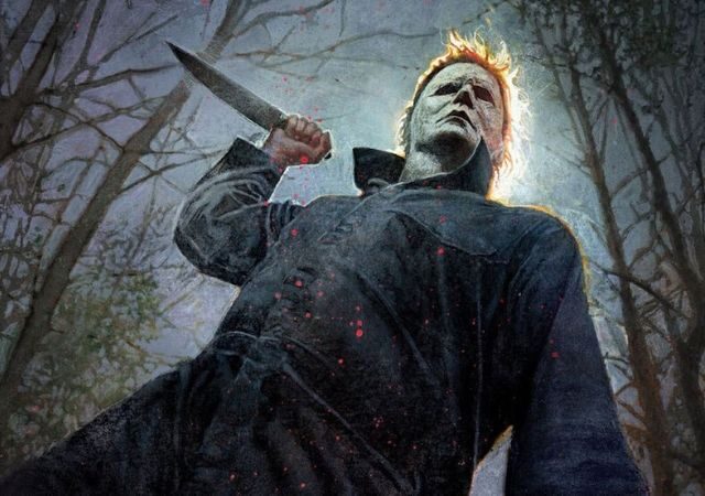 Michael Myers de Halloween Kills com uma faca na mão