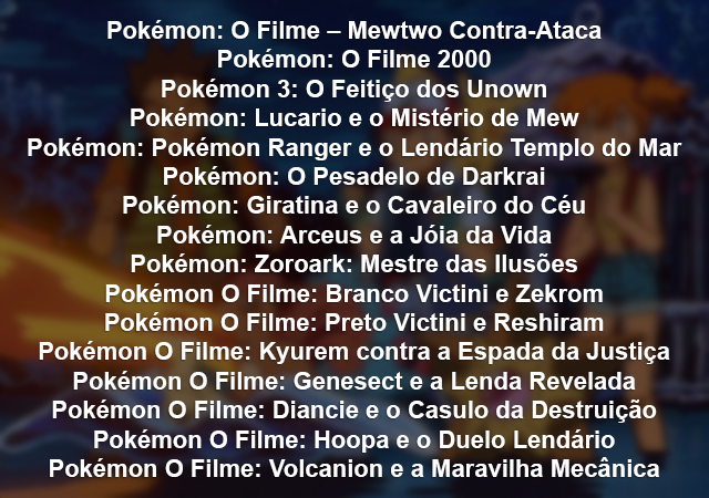 Filmes Pokémon Chegam ao Catálogo do Telecine Play