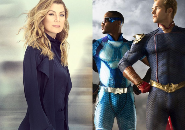 Pôster da 16ª temporada de Grey's Anatomy e pôster de The Boys.