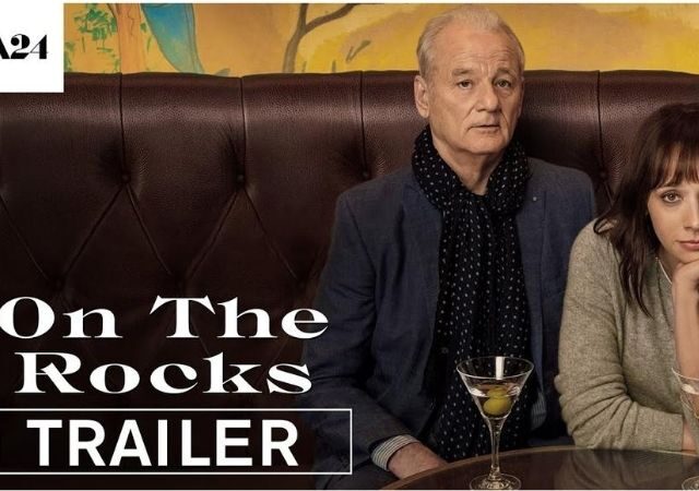 Imagem mostra banner de On The Rocks, com Bill Murray e Rashida Jones
