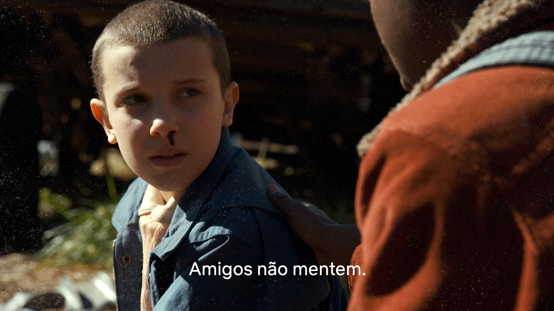Eleven falando "Amigos não mentem"