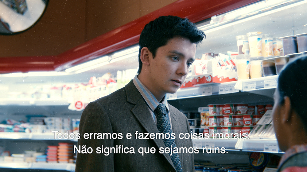 Trecho de SEX EDUCATION com fala de Otis