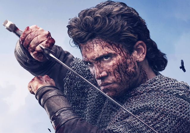 Recorte do pôster de El Cid, nova série do Amazon Prime Video. Na imagem, o ator Jaime Lorente com uma espada na mão.