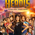 Pôster do filme pequenos grandes heróis, com várias crianças que herdaram os poderes dos pais.